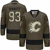 Glued Calgary Flames #93 Sam Bennett Green Salute to Service NHL Jersey,baseball caps,new era cap wholesale,wholesale hats